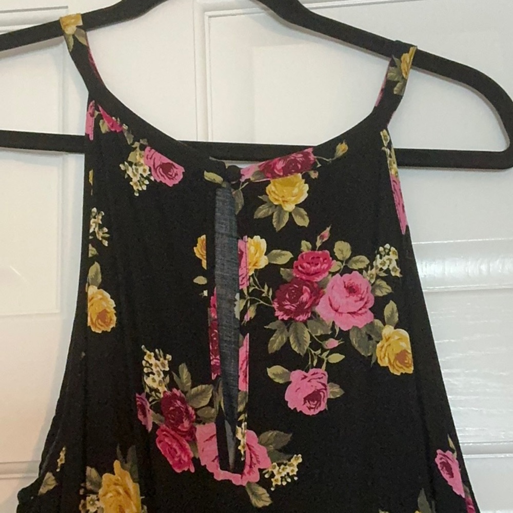 Floral Black Dress Torrid Bandana High Neck Halter
Style Hi-Low Midi Dress - Picture 3 of 8